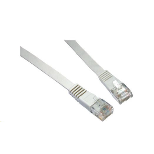 Solarix Patch kabel plochý CAT6 UTP LSOH 7m šedý non-snag-proof C6-111GY-7MB