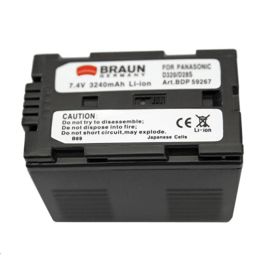 Braun akumulátor PANASONIC D320, D28, 3240mAh