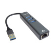 PREMIUMCORD Adaptér USB3.0 - LAN RJ45 ETHERNET 10/100/1000 MBIT + 3x USB3.0 port