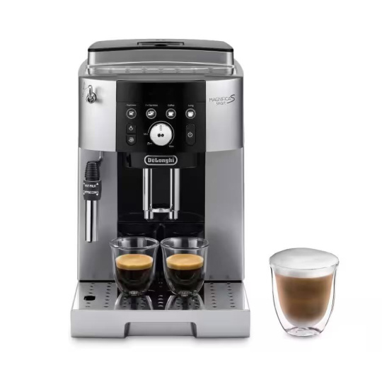 DeLonghi Magnifica S Smart ECAM 250.23.SB automatický kávovar, 1450 W, 15 bar, vestavěný mlýnek, stříbrná