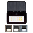 Solight LED solární reflektor se senzorem, 6W, 660lm, 3CCT, Li-Ion, černá