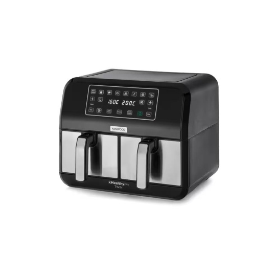Kenwood kHealthy horkovzdušná fritéza, 1700 W, se dvěma zásuvkami, 4+4 l, 8 programů, černá