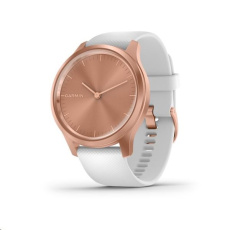 Garmin monitorovací náramek a hodinky vivomove3S  Style, RoseGold/White Band