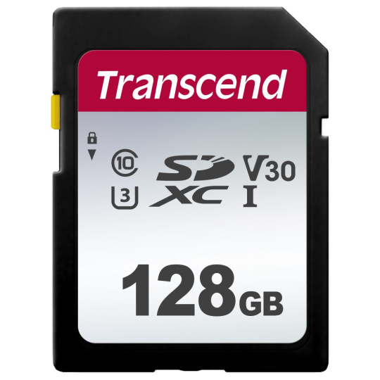 TRANSCEND SDXC karta 128GB 300S, UHS-I U3 V30 (R:100W:25 MB/s)