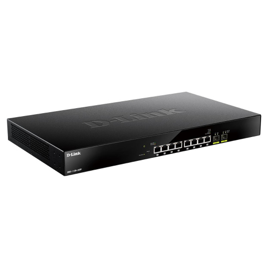 D-Link DMS-1100-10TP 10-Port Multi-Gigabit PoE Smart Managed Switch, 8x 2,5G PoE, 2x SFP+