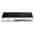 D-Link DGS-1210-10 10-Port Gigabit Smart+ Switch, 8x GbE, 2x SFP, fanless