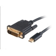 AKASA adaptér USB Type-C na DVI, kabel, 1.8m