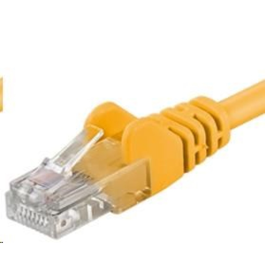 PREMIUMCORD Patch kabel UTP RJ45-RJ45 CAT5e 0.25m žlutá