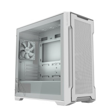 GIGABYTE PC Skříň GB-C102GI, Mid Tower, 2x USB3.0, Průhledná bočnice, 2x 120mm Fan, bílá