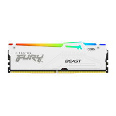 KINGSTON DIMM DDR5 16GB 6000MT/s CL30 Non-ECC FURY Beast RGB XMP, Bílá