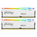 KINGSTON DIMM DDR5 64GB (Kit of 2) 6400MT/s CL32 Non-ECC FURY Beast RGB XMP, Bílá