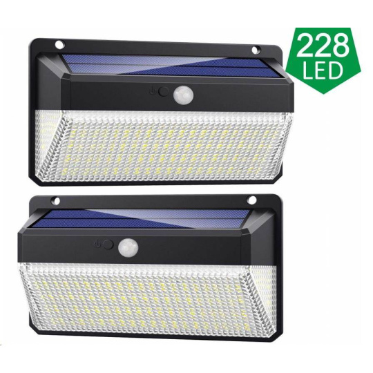 Viking venkovní solární LED světlo M228 s pohybovým senzorem, sada 2 ks