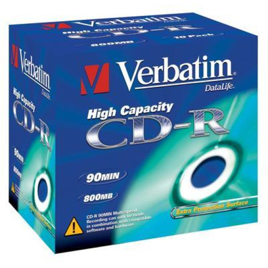 VERBATIM CD-R(10-Pack)Jewel/EP/DL/40x/90min/800MB