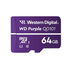 WD MicroSDXC karta 64GB Purple WDD064G1P0C Class 10, 16 TBW