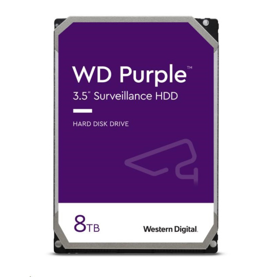 WD PURPLE WD85PURZ 8TB, SATA III 3.5", 256MB 5640RPM, 215MB/s, Low Noise, CMR