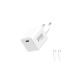 WG - Síťová nabíječka 1x USB-C PD 20W, 5V-9V-12V, kabel Type-C na Type-C, bílá
