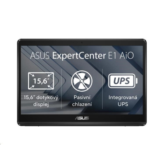 ASUS PC AiO ExpertCenter E1 (E1600WKAT-BA076M), N4500, 15.6" 1920 x 1080, 4GB, 128GB SSD, UHD, RS-232, No OS, Black