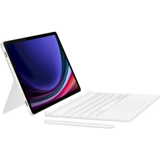 Samsung pouzdro s klávesnicí EF-DX725UWE pro Galaxy Tab S9/S9 FE, bílá