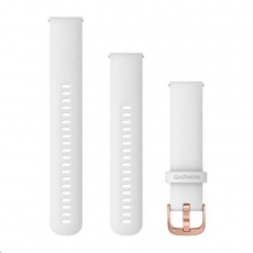 Garmin řemínek Quick Release 20mm, silikonový bílý, růžovozlatá přezka Garmin řemínek Quick Release 20mm, silikonový bílý, růžovozlatá přezka