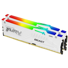 KINGSTON DIMM DDR5 32GB (Kit of 2) 5600MT/s CL36 FURY Beast Bílá RGB EXPO