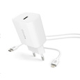 EPICO síťová nabíječka, PD 20W, USB-C - lightning kabel - bílá