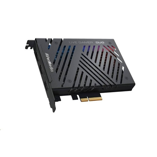 AVERMEDIA Live Gamer DUO GC570D, duální střihová karta, PCI-E, 2x HDMI, Full HD, 2160p, MPEG 4, RGB podsvícení