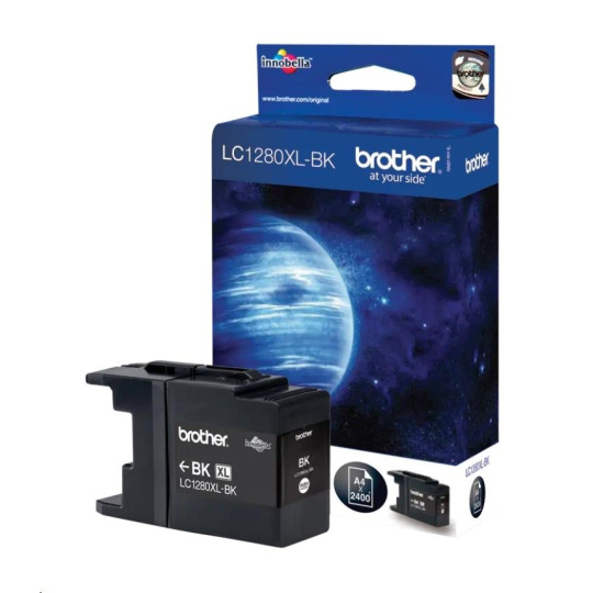 BROTHER INK LC-1280XLBK, černý inkoust pro MFC-J6910DW, (2400 str.)