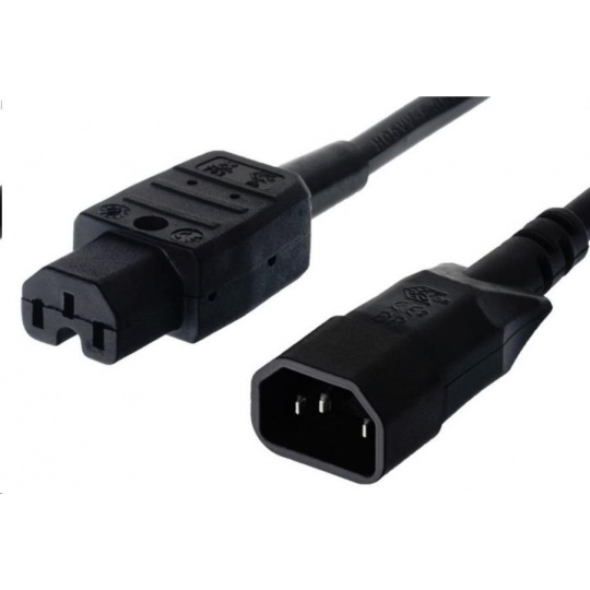 PREMIUMCORD Kabel napájecí 230V prodlužovací 2m (konektory IEC320 C14 - C15)