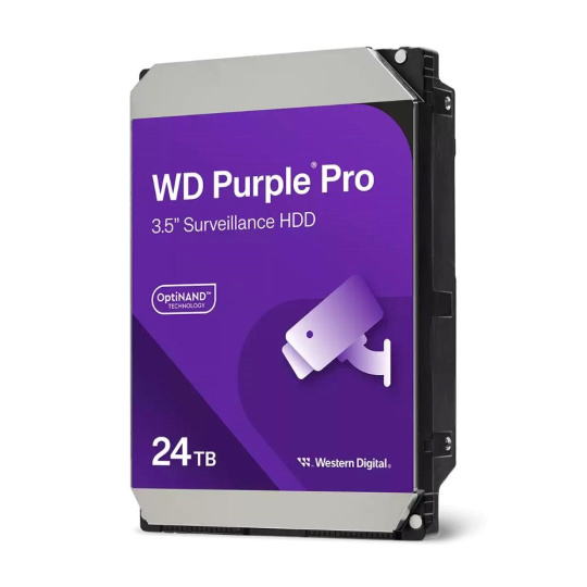 WD PURPLE PRO WD241PURP 24TB, SATA III 3.5", 512MB 7200RPM, 287MB/s, CMR WD PURPLE PRO WD241PURP 24TB, SATA III 3.5", 512MB 7200RPM, 287MB/s, CMR