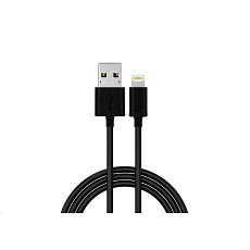 WG - Datový kabel Lightning MFI na USB-A, 2 metry, černá