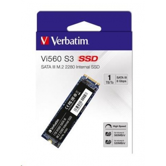 VERBATIM SSD Vi560 S3 M.2 256GB SATA III, W 560/ R 520MB/s