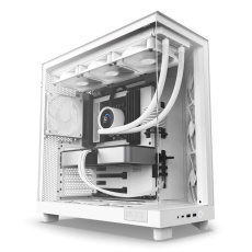 NZXT skříň H6 Flow dvoukomorová / MidT / 3x120mm fan / 2xUSB 3.2 / USB-C / prosklená bočnice i čelo / bílá NZXT skříň H6 Flow dvoukomorová / MidT / 3x120mm fan / 2xUSB 3.2 / USB-C / prosklená bočnice i čelo / bílá