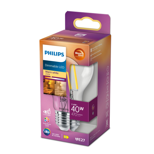 PHILIPS žárovka LED classic 40W A60 E27 CL WGD90 SRT4