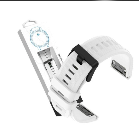 RhinoTech řemínek pro Garmin QuickFit sportovní silikonový 22mm bílý