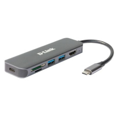 D-Link DUB-2327 USB-C Hub with HDMI and SD/microSD Card Reader, 2x USB3.0, mini docking station