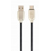 GEMBIRD Kabel USB 2.0 AM na Type-C kabel (AM/CM), 1m, pogumovaný, černý, blister, PREMIUM QUALITY