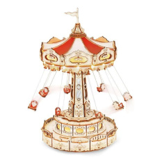 RoboTime 3D skládačka hrací skříňky Řetízkový kolotoč barevný RoboTime 3D skládačka hrací skříňky Řetízkový kolotoč barevný