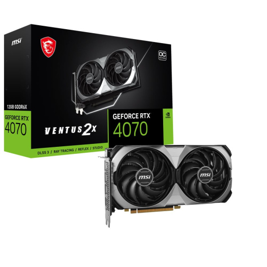 BAZAR - MSI VGA NVIDIA GeForce RTX 4070 VENTUS 2X E 12G OC, RTX 4070, 12GB GDDR6X, 3xDP, 1xHDMI - Po opravě (Bez příšluš BAZAR - MSI VGA NVIDIA GeForce RTX 4070 VENTUS 2X E 12G OC, RTX 4070, 12GB GDDR6X, 3xDP, 1xHDMI - Po opravě (Bez příšluš