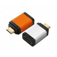 PremiumCord adaptér HDMI A - mini HDMI C (F/M), oranžová