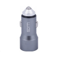 WG - Nabíječka do auta 2x USB 58,5W , 1x USB-C PD 36W + 1x USB-A 22.5W, stříbrná
