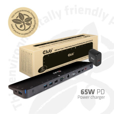 Club3D dokovací stanice USB-C 3.2 s napájecím adaptérem Triple Dynamic Display PD, 100 W Club3D dokovací stanice USB-C 3.2 s napájecím adaptérem Triple Dynamic Display PD, 100 W