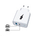 WG - Síťová nabíječka 2x USB 38W, 1x USB-C PD 20W + 1x USB-A QC 3.0 18W, bílá