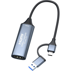 PremiumCord HDMI capture/grabber pro záznam Video/Audio signálu do počítače s konektorem USB3.0 a USB-C PremiumCord HDMI capture/grabber pro záznam Video/Audio signálu do počítače s konektorem USB3.0 a USB-C