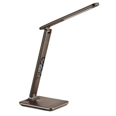Solight LED stolní lampička s displayem, 9W, volba teploty světla, kůže, hnědá Solight LED stolní lampička s displayem, 9W, volba teploty světla, kůže, hnědá