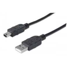 MANHATTAN Kabel USB 2.0 A-mini B propojovací 1,8m MANHATTAN Kabel USB 2.0 A-mini B propojovací 1,8m