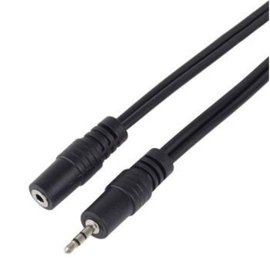 PremiumCord Kabel prodlužovací Jack 2.5mm- Jack 2.5mm M/F 2m - 2.5mm stereo male <=> 2.5mm stereo female -