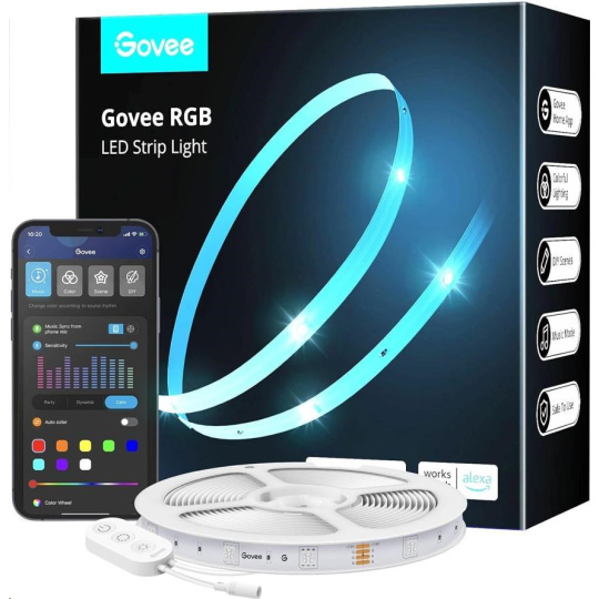 BAZAR - Govee WiFi RGB Smart LED pásek 5m - Poškozený obal (Komplet)