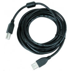 GEMBIRD Kabel USB 2.0 A-B propojovací 4,5m Premium (černý, ferit, zlacené kontakty)