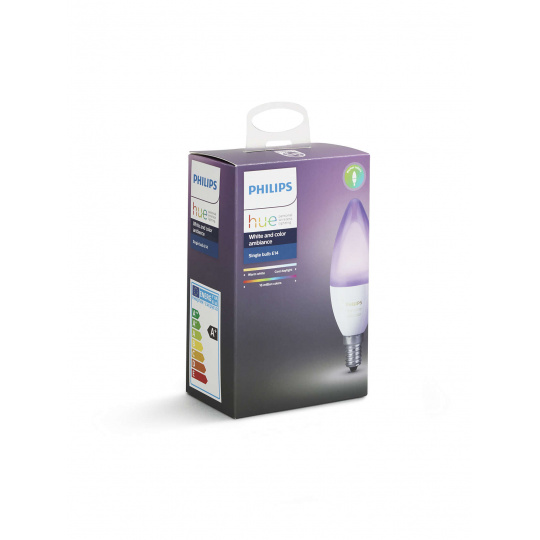 PHILIPS Hue White and Color Ambience, žárovka svíčková 6W E14 B39 DIM ZB+BT