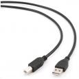 GEMBIRD Kabel USB 2.0 A-B propojovací 1,8m Professional (černý, zlacené kontakty)